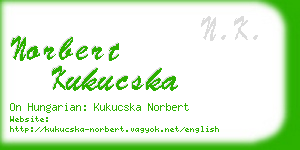 norbert kukucska business card